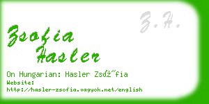 zsofia hasler business card